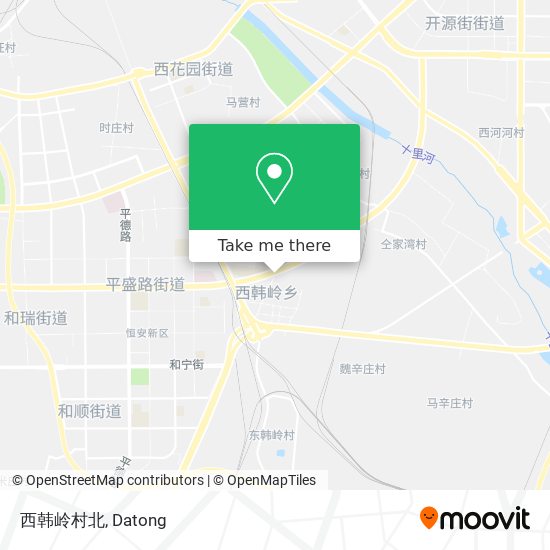 西韩岭村北 map