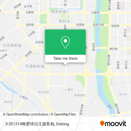 大同1314唯爱情侣主题客栈 map
