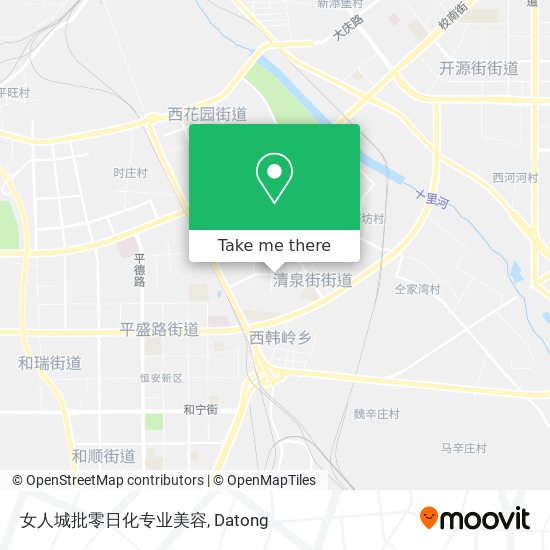 女人城批零日化专业美容 map
