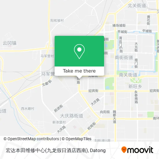 宏达本田维修中心(九龙假日酒店西南) map