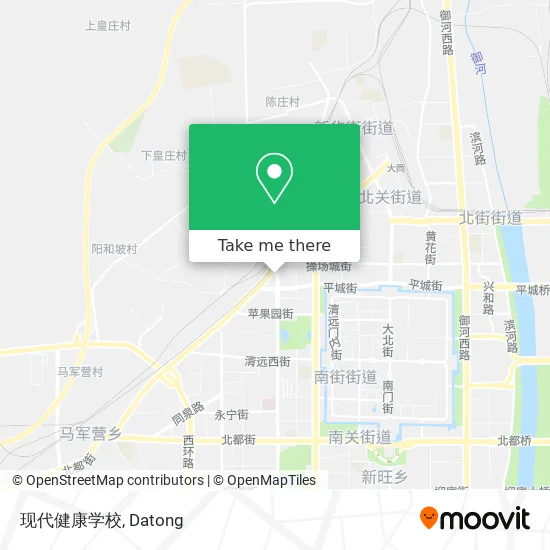 现代健康学校 map
