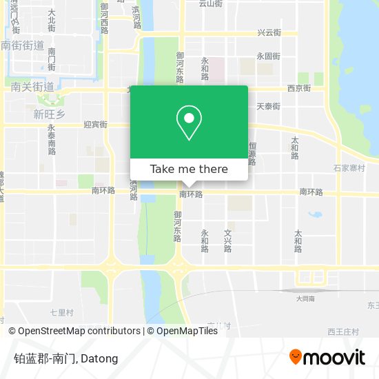 铂蓝郡-南门 map