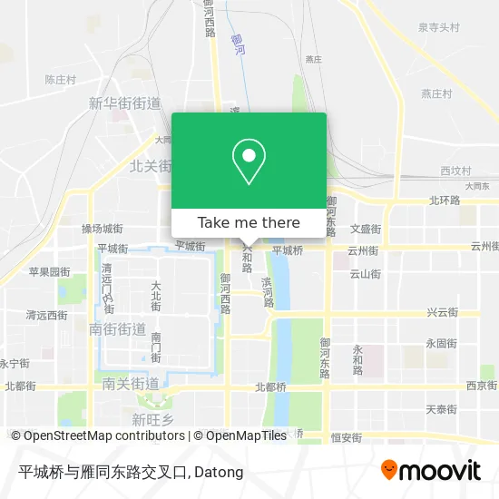 平城桥与雁同东路交叉口 map