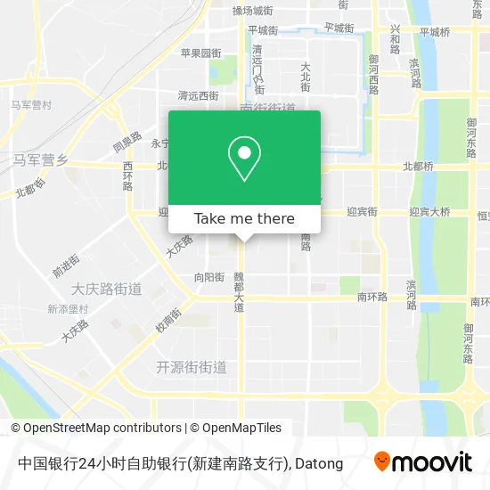 中国银行24小时自助银行(新建南路支行) map