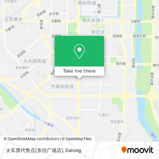 火车票代售点(东信广场店) map