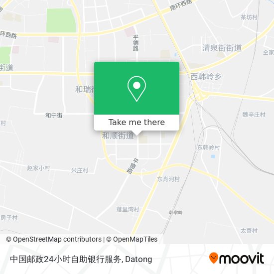 中国邮政24小时自助银行服务 map