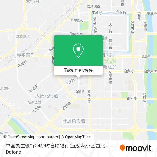 中国民生银行24小时自助银行(五交花小区西北) map