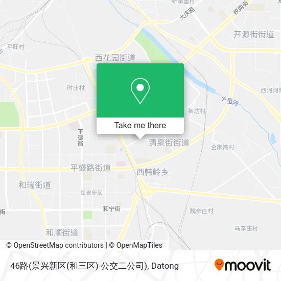 46路(景兴新区(和三区)-公交二公司) map