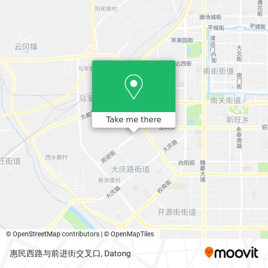 惠民西路与前进街交叉口 map
