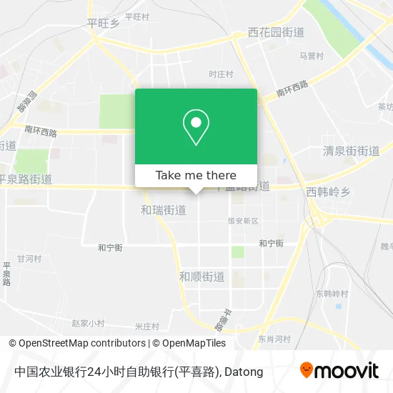 中国农业银行24小时自助银行(平喜路) map