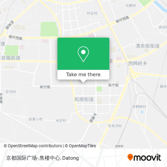 京都国际广场-,售楼中心 map