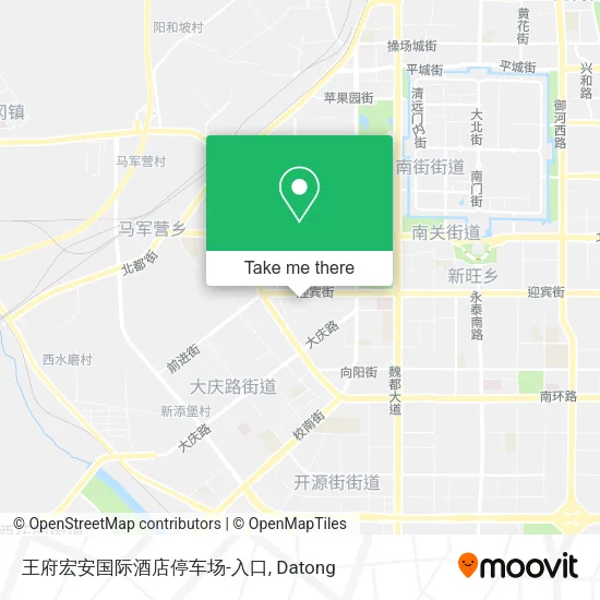 王府宏安国际酒店停车场-入口 map