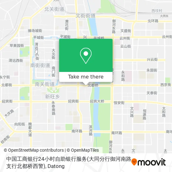 中国工商银行24小时自助银行服务(大同分行御河南路支行北都桥西警) map