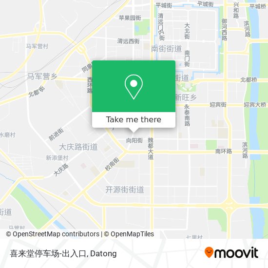 喜来堂停车场-出入口 map