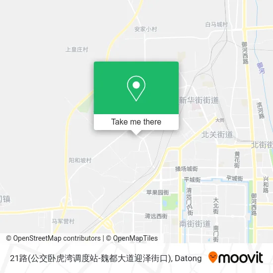 21路(公交卧虎湾调度站-魏都大道迎泽街口) map