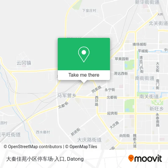 大秦佳苑小区停车场-入口 map