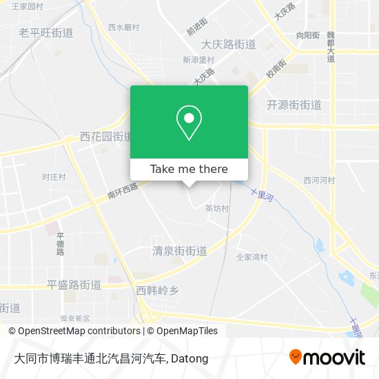 大同市博瑞丰通北汽昌河汽车 map