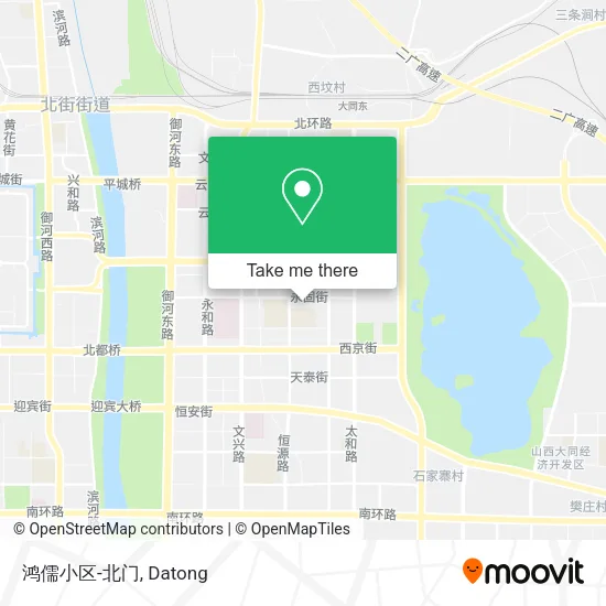 鸿儒小区-北门 map