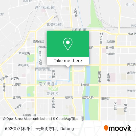 602快路(和阳门-云州街东口) map