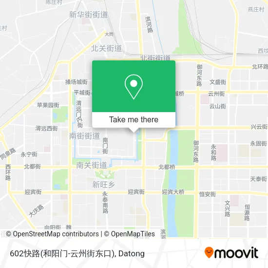 602快路(和阳门-云州街东口) map