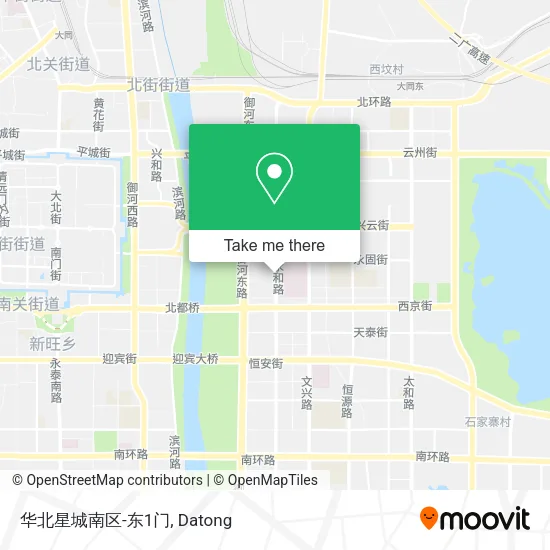 华北星城南区-东1门 map