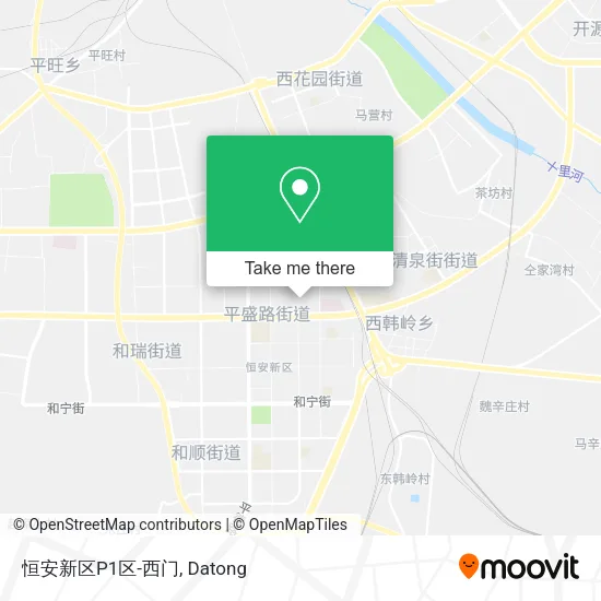 恒安新区P1区-西门 map
