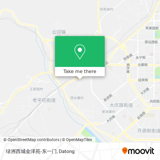 绿洲西城金泽苑-东一门 map