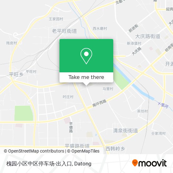 槐园小区中区停车场-出入口 map