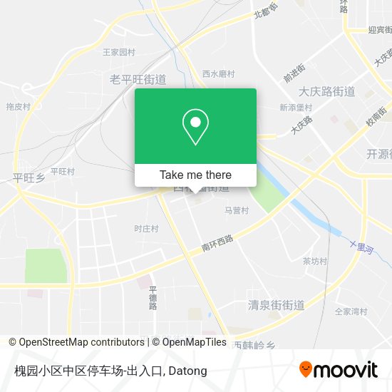 槐园小区中区停车场-出入口 map