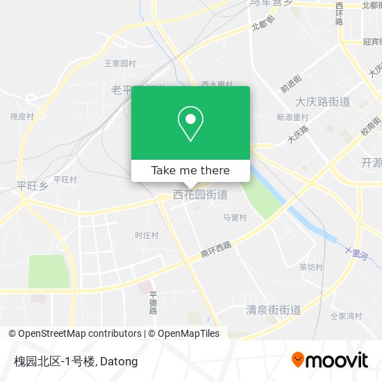 槐园北区-1号楼 map