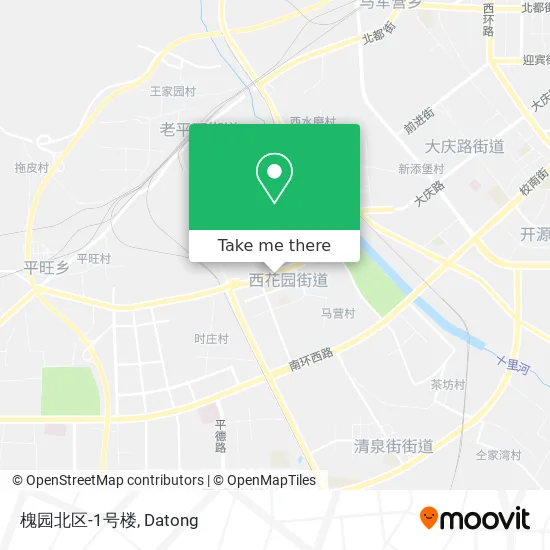 槐园北区-1号楼 map