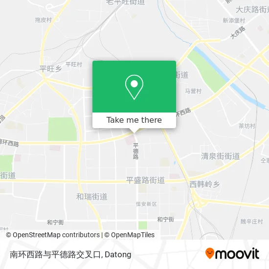 南环西路与平德路交叉口 map