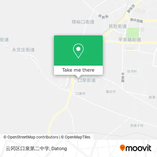 云冈区口泉第二中学 map