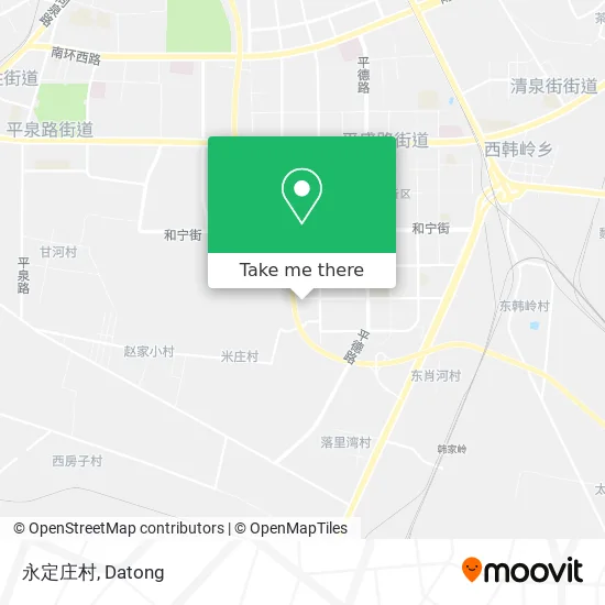 永定庄村 map