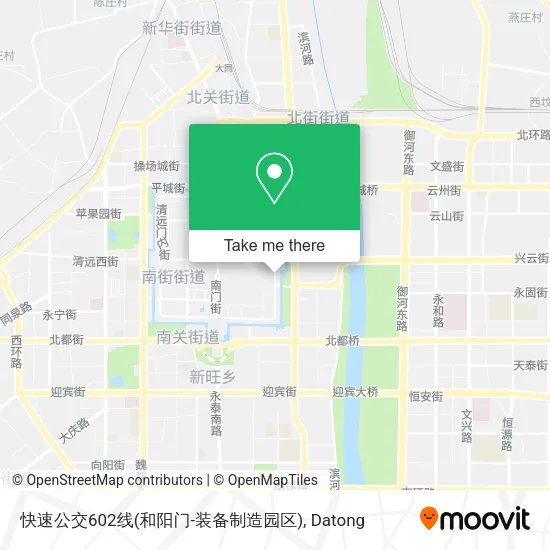快速公交602线(和阳门-装备制造园区) map