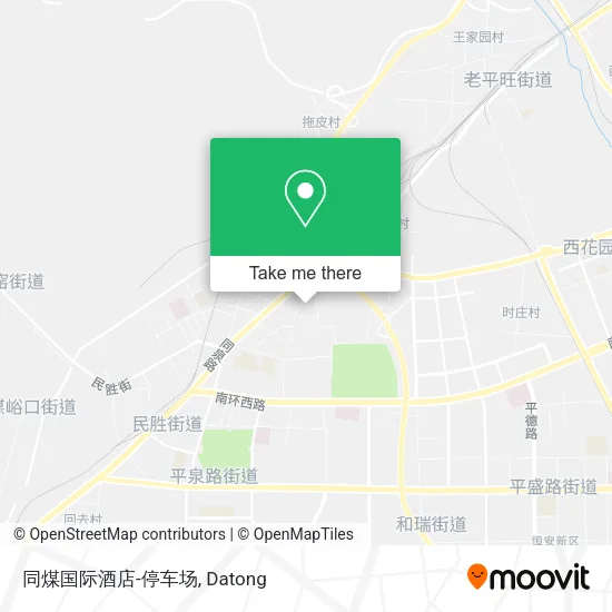 同煤国际酒店-停车场 map