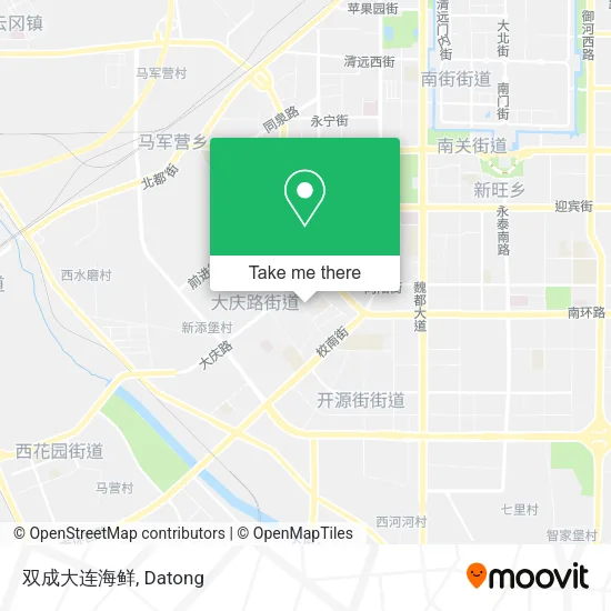 双成大连海鲜 map