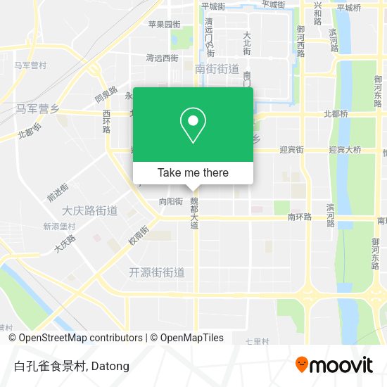 白孔雀食景村 map