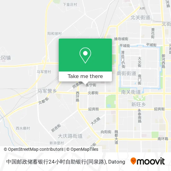 中国邮政储蓄银行24小时自助银行(同泉路) map