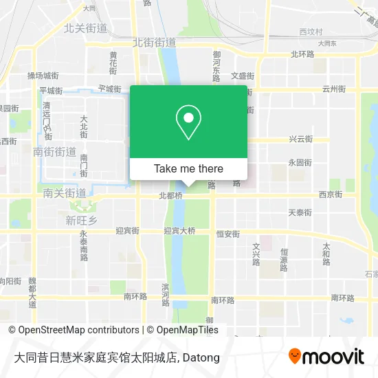 大同昔日慧米家庭宾馆太阳城店 map
