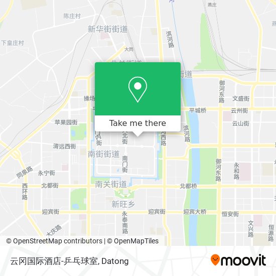 云冈国际酒店-乒乓球室 map