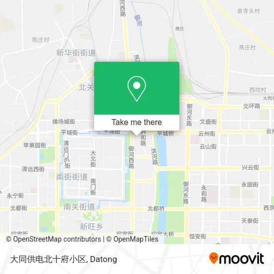 大同供电北十府小区 map