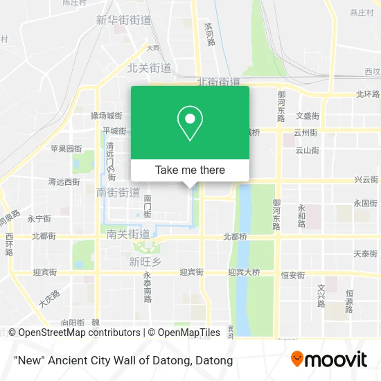 "New" Ancient City Wall of Datong map