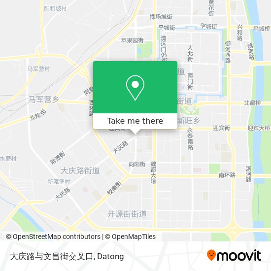 大庆路与文昌街交叉口 map