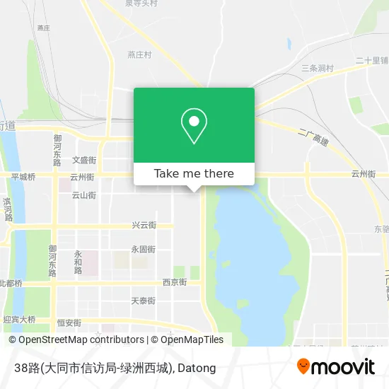 38路(大同市信访局-绿洲西城) map
