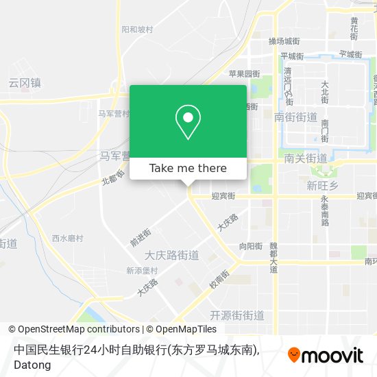 中国民生银行24小时自助银行(东方罗马城东南) map