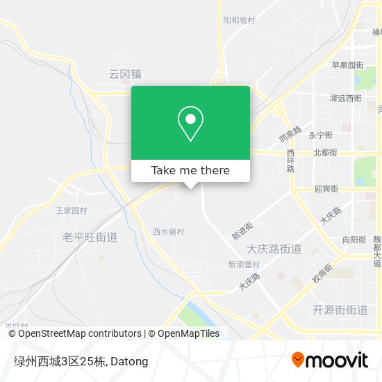 绿州西城3区25栋 map