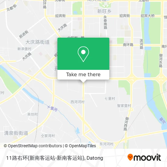 11路右环(新南客运站-新南客运站) map