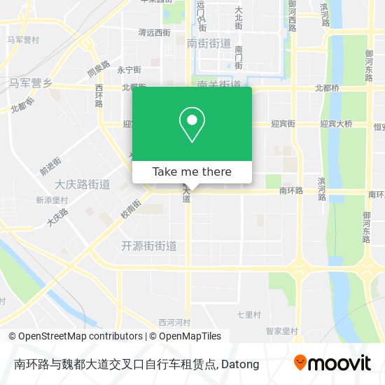 南环路与魏都大道交叉口自行车租赁点 map