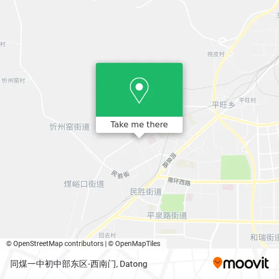 同煤一中初中部东区-西南门 map